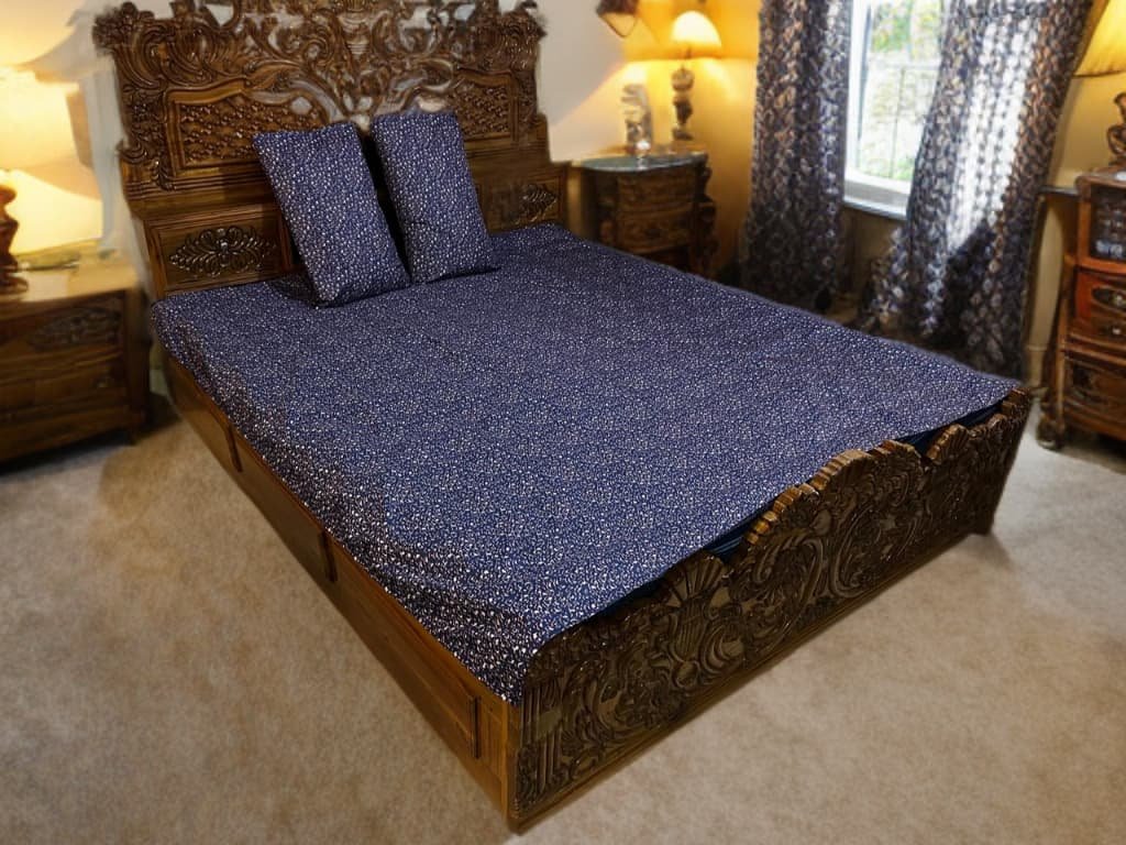 ৬/৭ ফিট বালিশ কভার সহ ওয়াটারপ্রুফ বেডশীট