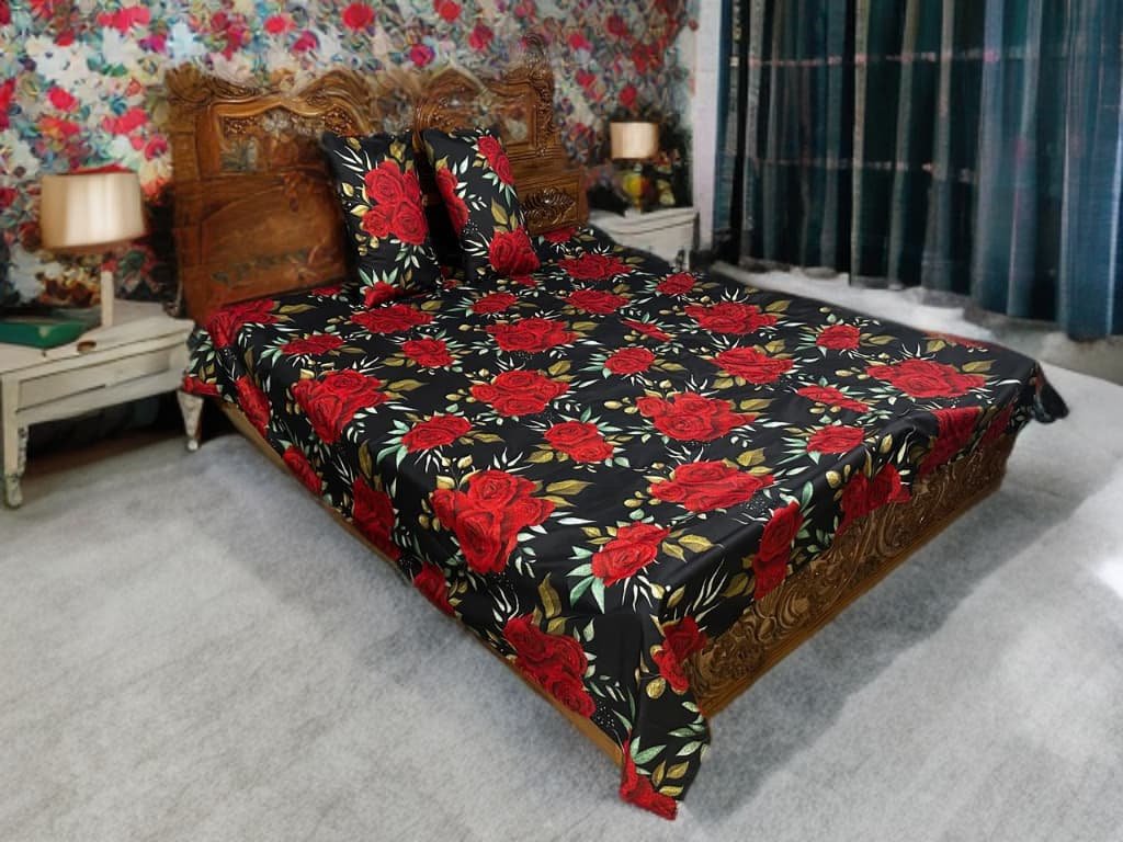 কটন ফেব্রিক্স 7/8 ফিট বালিশ কভার সহ ওয়াটারপ্রুফ বেডশীট