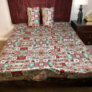 ৬/৭ ফিট ওয়াটারপ্রুফ বেডশীট বালিশ কভার সহ