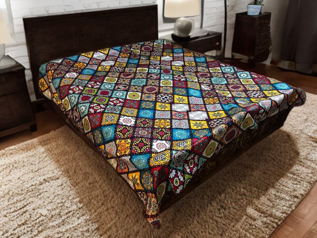 ৭/৮ ফিট ওয়াটারপ্রুফ বেডশীট বালিশ কভার ছাড়া