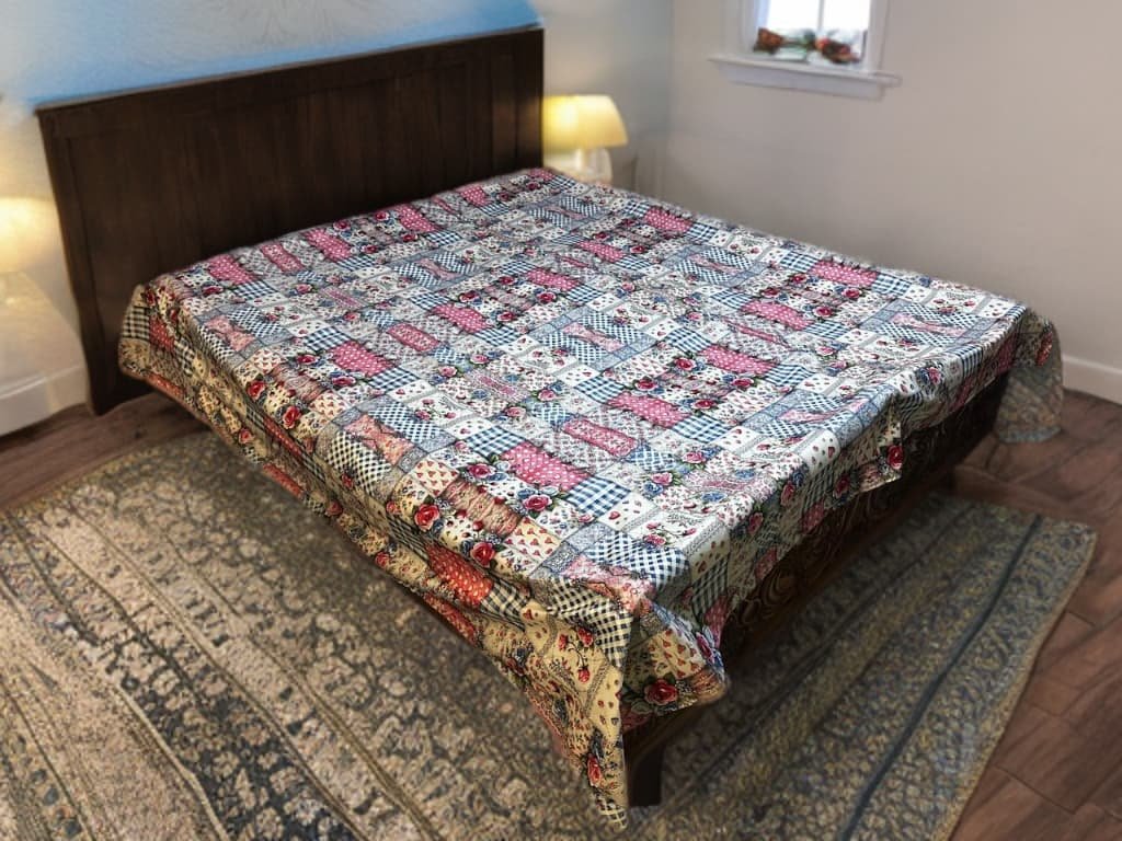 ৭/৮ ফিট ওয়াটারপ্রুফ বেডশীট বালিশ কভার ছাড়া