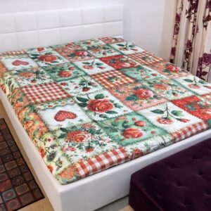 কটন ফেব্রিক্স China 7/8 ফিট ওয়াটারপ্রুফ বেডশীট বালিশ কভার ছাড়া