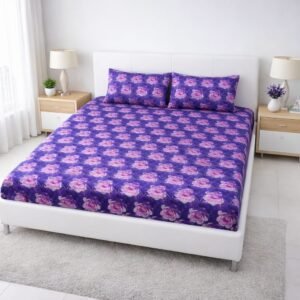 কটন ফেব্রিক্স China 7/8 ফিট ওয়াটারপ্রুফ বেডশীট বালিশ কভার সহ