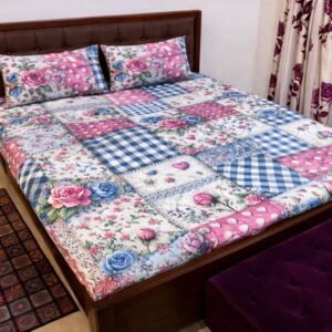 কটন ফেব্রিক্স China 7/8 ফিট ওয়াটারপ্রুফ বেডশীট বালিশ কভার সহ