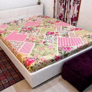 কটন ফেব্রিক্স China 7/8 ফিট ওয়াটারপ্রুফ বেডশীট বালিশ কভার ছাড়া