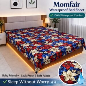 কটন ফেব্রিক্স 3D ৭/৮ ফিট ওয়াটারপ্রুফ বেডশীট