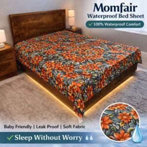 কটন ফেব্রিক্স 3D ৭/৮ ফিট ওয়াটারপ্রুফ বেডশীট