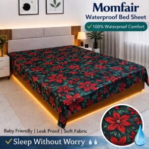 কটন ফেব্রিক্স 3D ৬/৭ ফিট ওয়াটারপ্রুফ বেডশীট