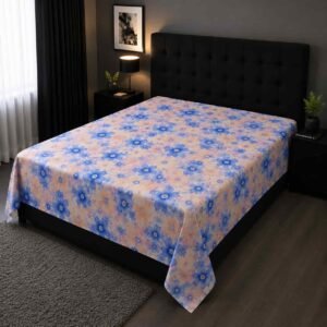 flower print 6/7 ফিট ওয়াটারপ্রুফ বেডশীট বালিশ কভার ছাড়া