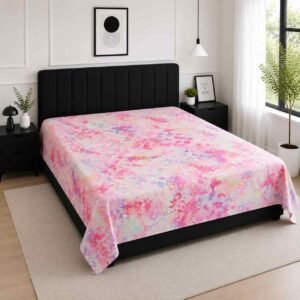 Blossom print সুতি ফিল ওয়াটারপ্রুফ বেডশীট,সাইজ ৭/৮ ফিট বালিশ কভার ছাড়া