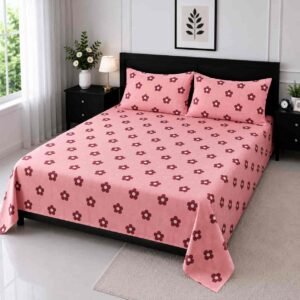 super soft সুতি ফিল ৭/৮ ফিট ওয়াটারপ্রুফ বেডশীট কভার সহ