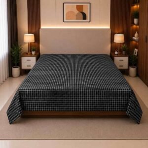 Urban gird pure cotton ৬/৭ ফিট ওয়াটারপ্রুফ বেডশীট বালিশ কভার ছাড়া