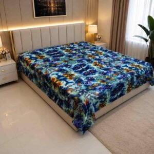 cotton fabric 7/8 ফিট ওয়াটারপ্রুফ বেডশীট বালিশ কভার ছাড়া