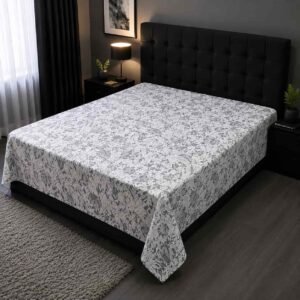 Silver Forest ultra soft perimum  ৭/৮ ফিট ওয়াটারপ্রুফ বেডশীট বালিশ কভার ছাড়া
