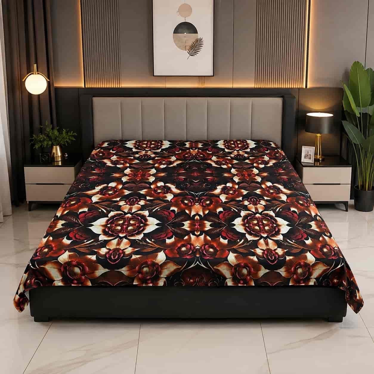 cotton fabric 6/7 ফিট ওয়াটারপ্রুফ বেডশীট বালিশ কভার ছাড়া