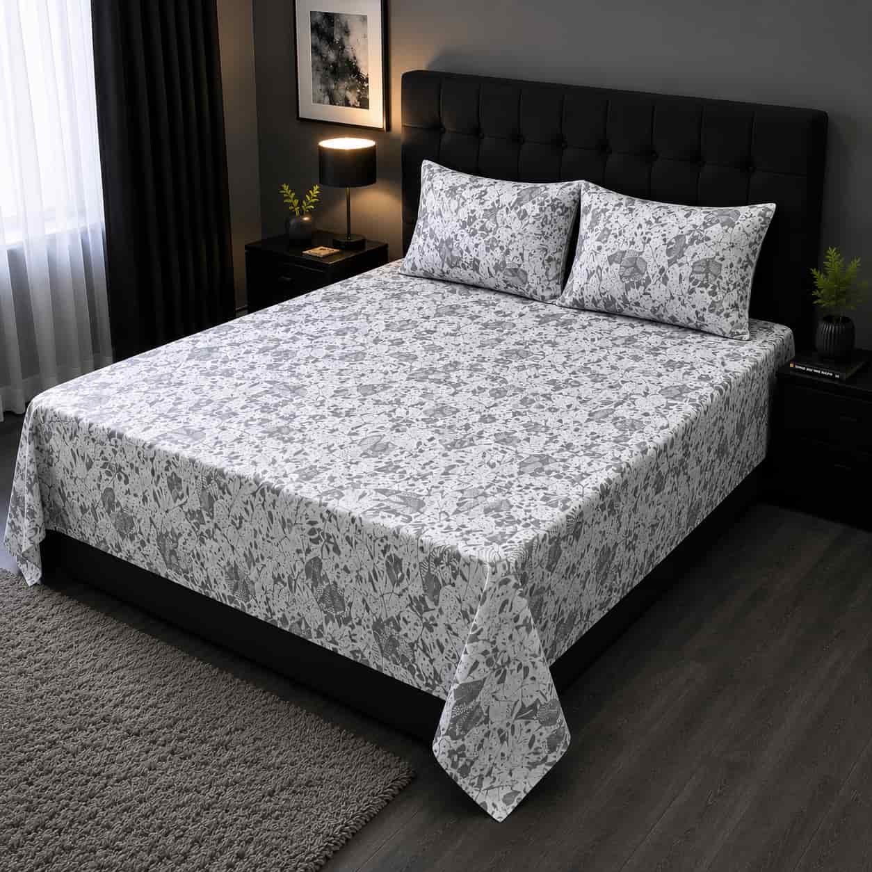 Silver Forest ultra soft perimum ৭/৮ ফিট ওয়াটারপ্রুফ বেডশীট বালিশ কভার সহ