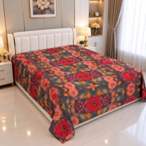 soft fabric ৬/৭ ফিট ওয়াটারপ্রুফ বেডশীট বালিশ কভার ছাড়া