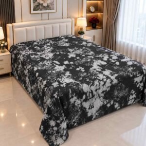 marbel splash print 6/7 ফিট ওয়াটারপ্রুফ বেডশীট বালিশ কভার ছাড়া